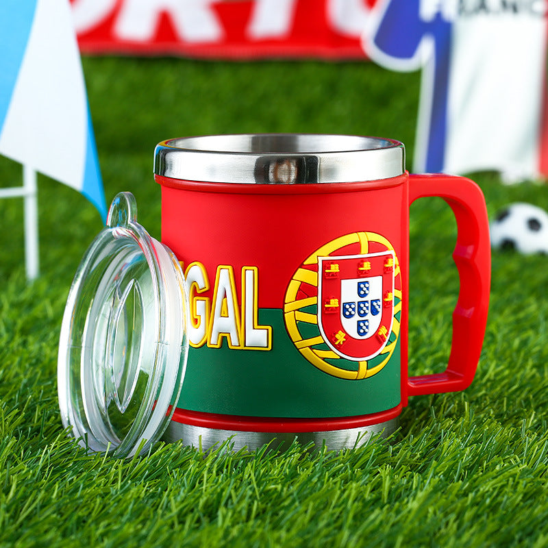 World Cup soccer mug — collection of different team/flag design variants