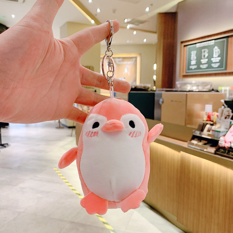 Cute Penguin plush keychain group — all four color variants, 12cm plush unisex