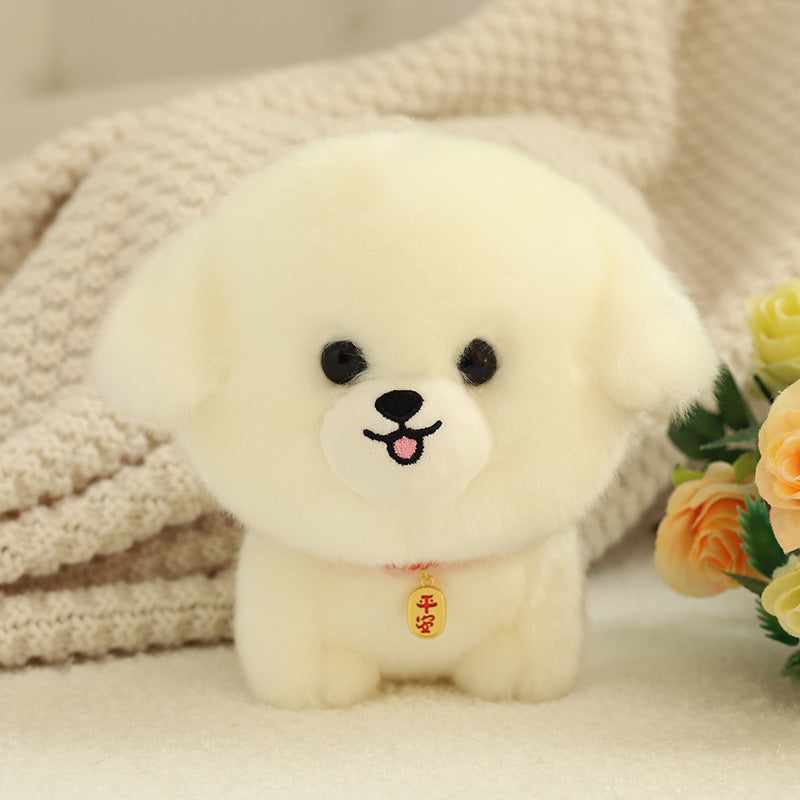 Fashion Puppy plush doll back view — plush texture and breed-specific tail design