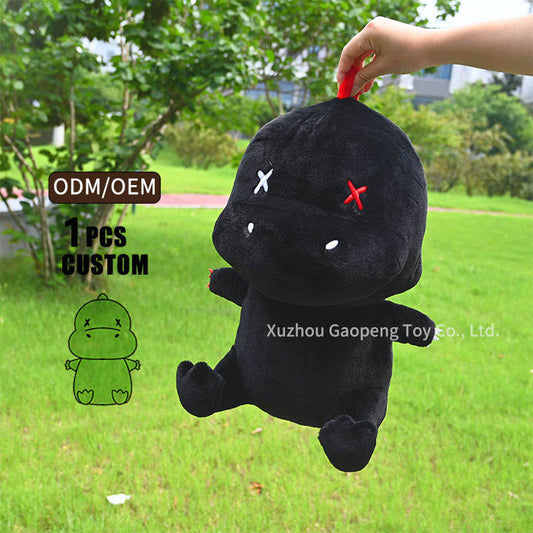 The Anxiety-Relief Black Dino - Ugly Cute Weighted Plush